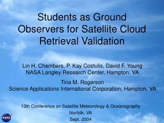 Students as Ground Observers for Satellite Cloud Retrieval Validation