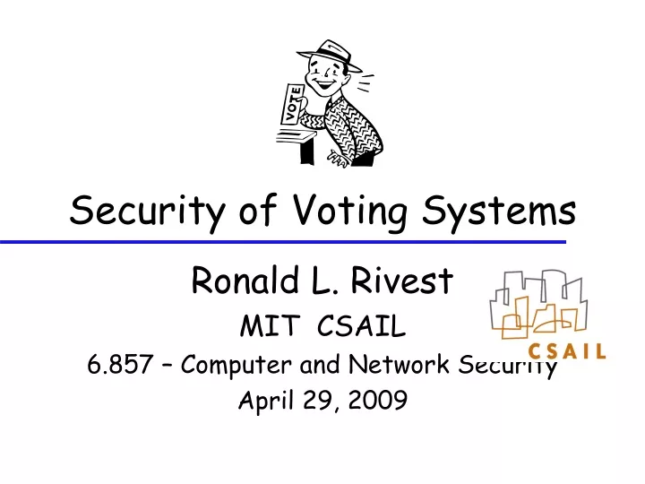 security of voting systems