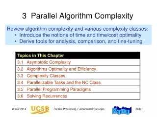 3  Parallel Algorithm Complexity