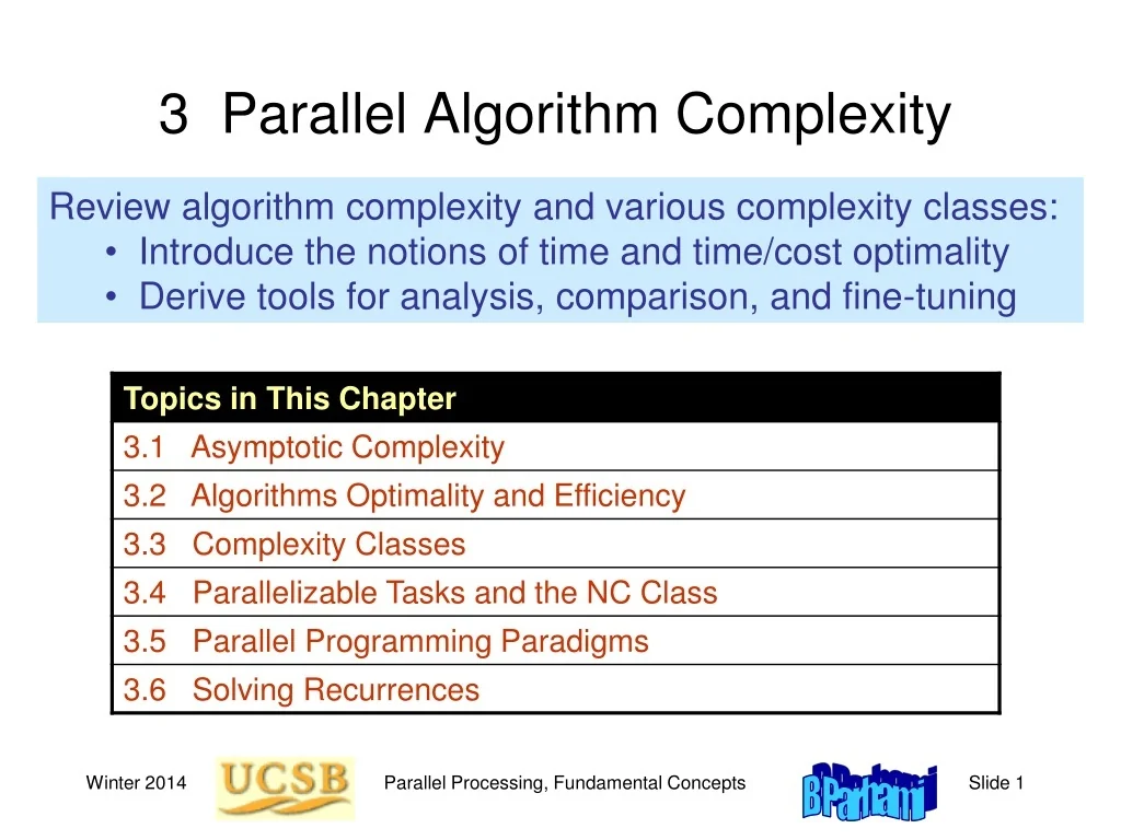 PPT - Parallel Processing Algorithm Complexity Review PowerPoint ...