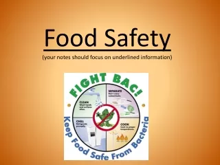 food safety your notes should focus on underlined information