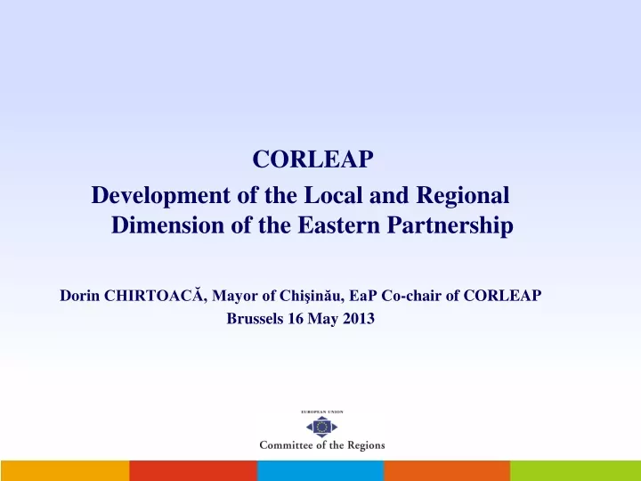 corleap development of the local and regional