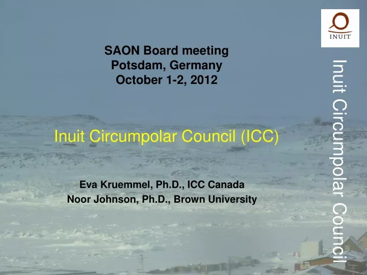 saon board meeting potsdam germany october 1 2 2012 inuit circumpolar council icc