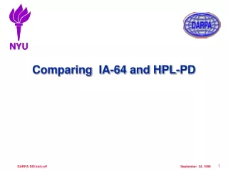 Comparing  IA-64 and HPL-PD