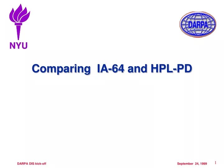 comparing ia 64 and hpl pd