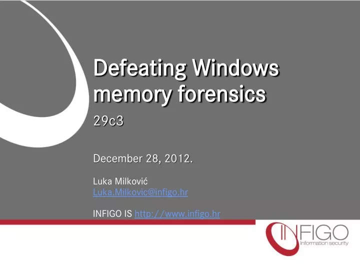 defeating windows memory forensics