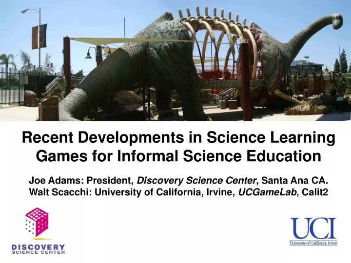 recent developments in science learning games