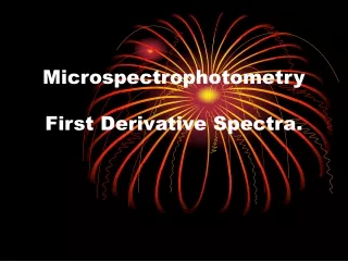 Microspectrophotometry First Derivative Spectra.