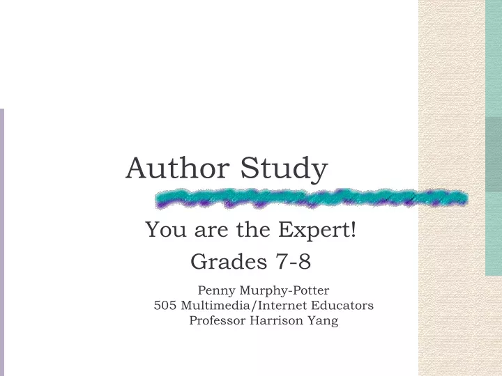 author study