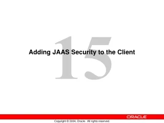 Adding JAAS Security to the Client