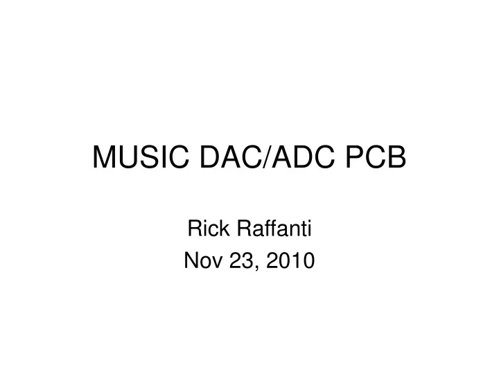 music dac adc pcb