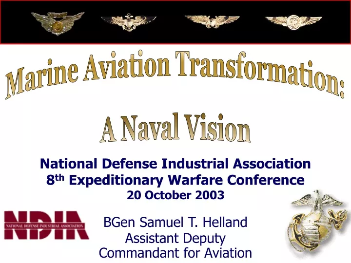national defense industrial association 8 th expeditionary warfare conference 20 october 2003
