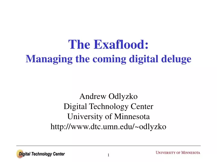 the exaflood managing the coming digital deluge