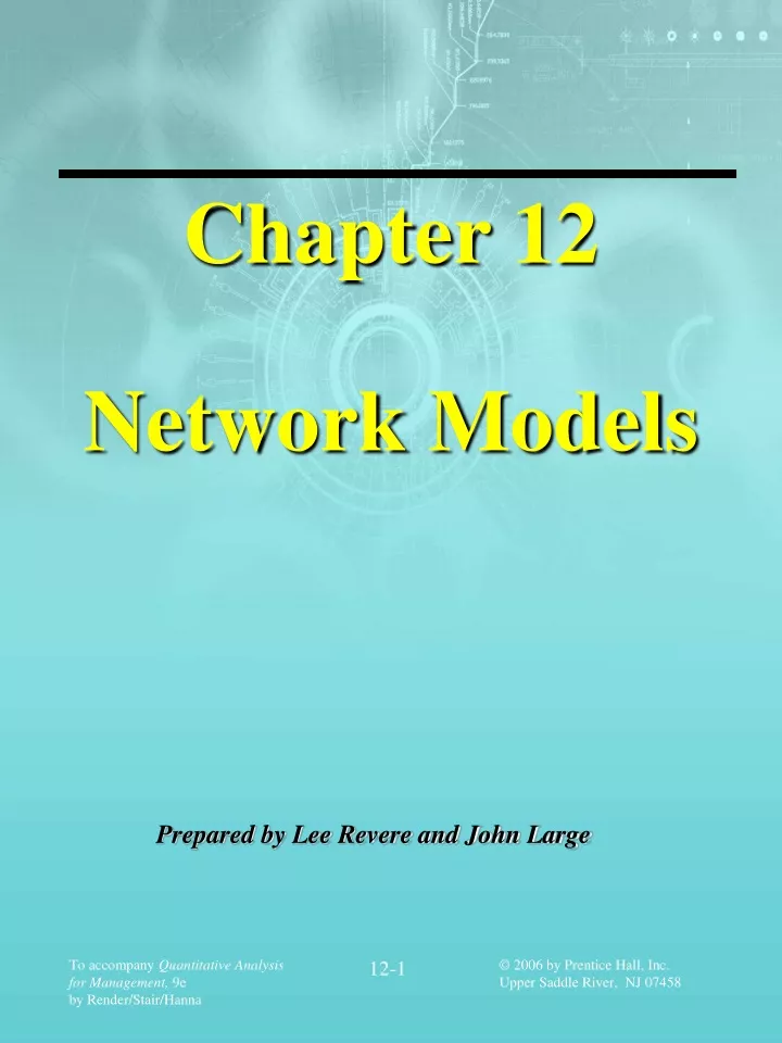 chapter 12 network models