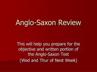Anglo-Saxon Review