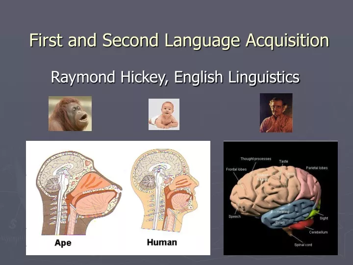 first and second language acquisition