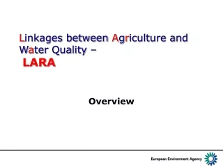 L inkages between  A g r iculture and W a ter Quality – LARA