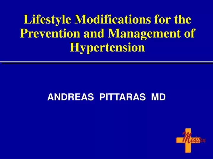 lifestyle modifications for the prevention and management of hypertension