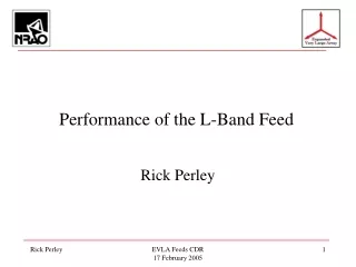 Performance of the L-Band Feed