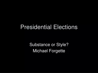 Presidential Elections