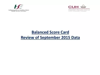 Balanced Score Card Review of September 2015 Data