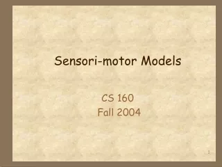 Sensori-motor Models