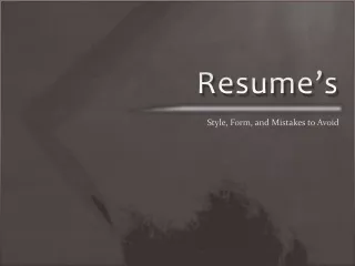 Resume’s
