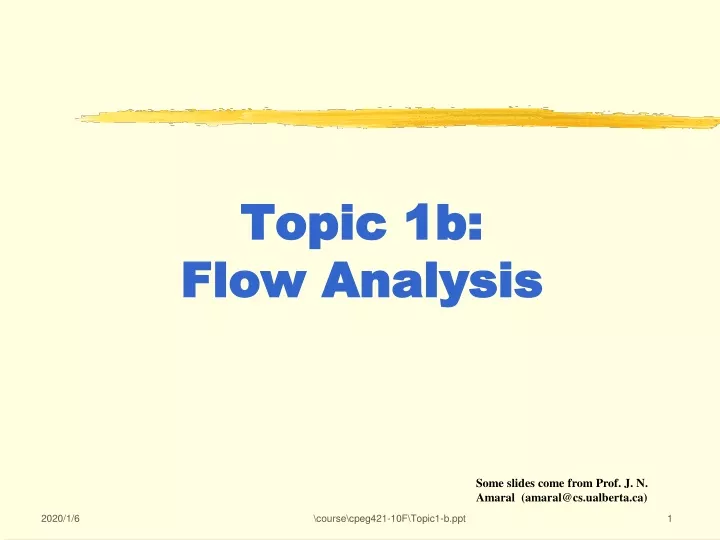 topic 1b flow analysis