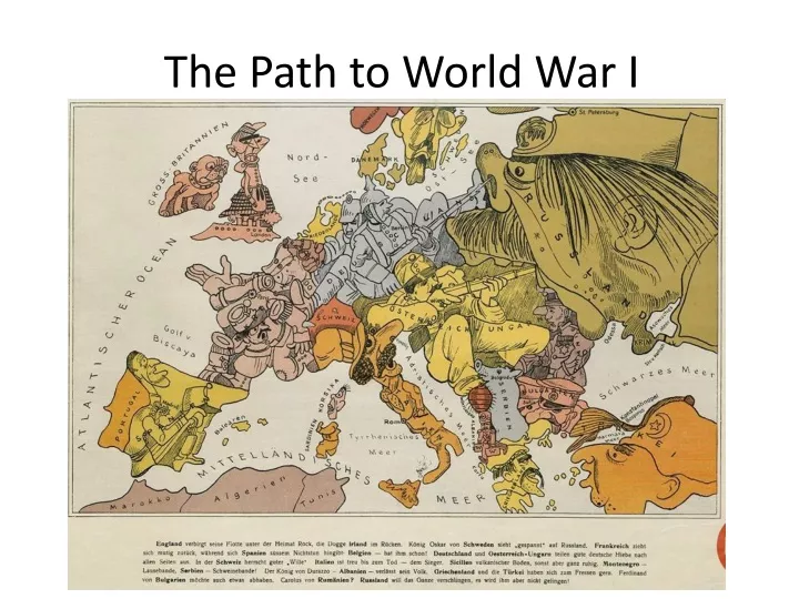 the path to world war i