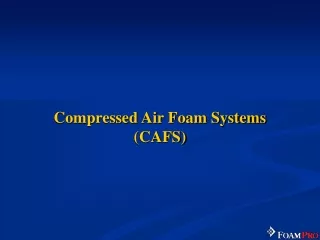 Compressed Air Foam Systems (CAFS)