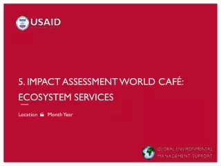 5. Impact assessment world café: Ecosystem services