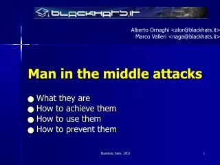 Man in the middle attacks