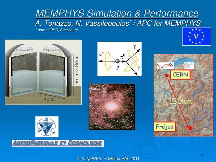 memphys simulation performance a tonazzo n vassilopoulos apc for memphys