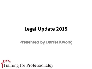 Legal Update 2015