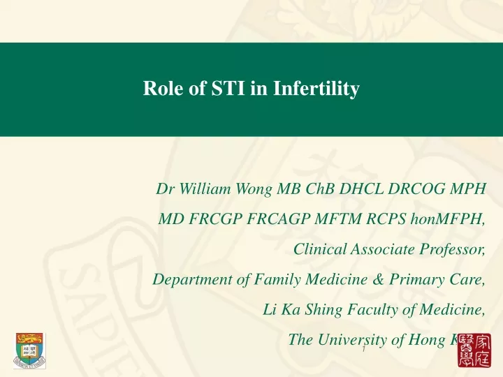 role of sti in infertility