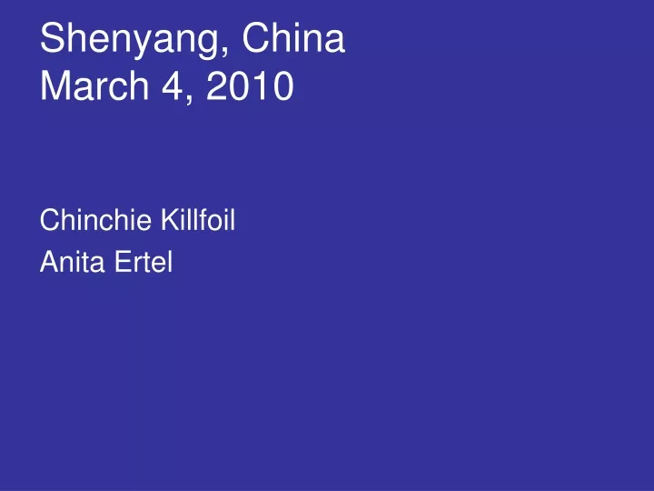shenyang china march 4 2010