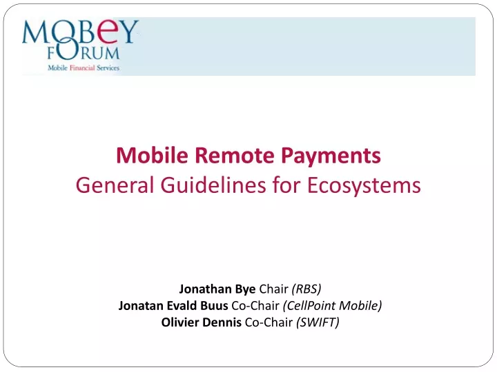 mobile remote payments general guidelines
