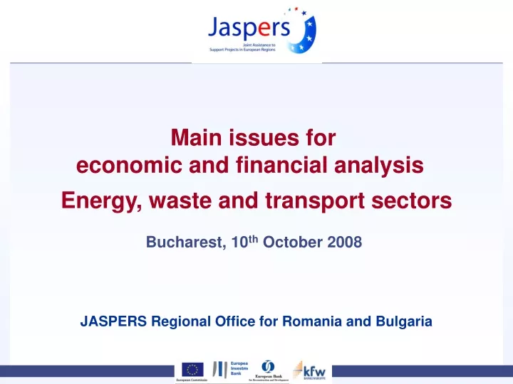 main issues for economic and financial analysis