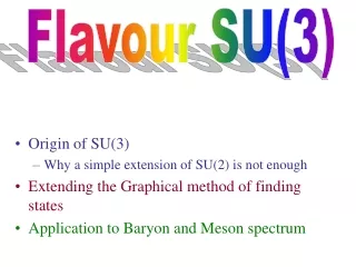 Flavour SU(3)