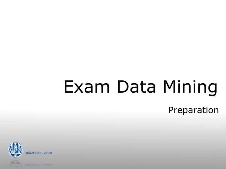 exam data mining