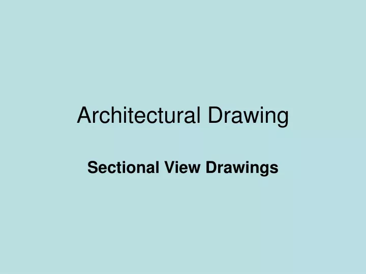 sectional view drawings