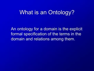 What is an Ontology?