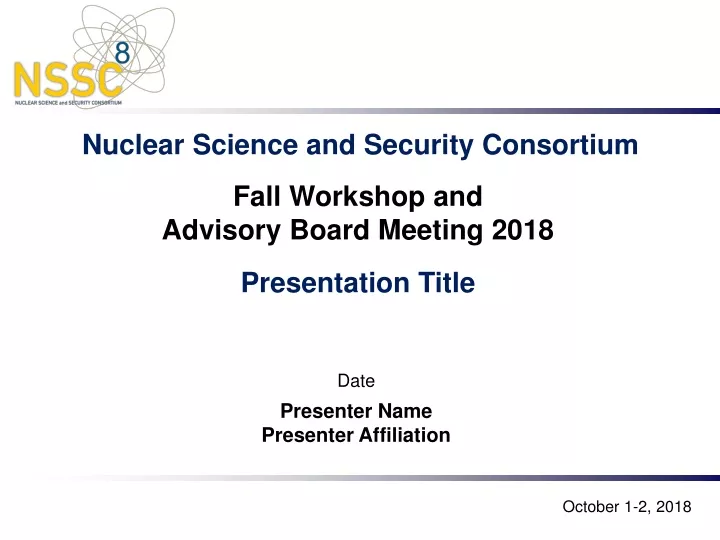 nuclear science and security consortium