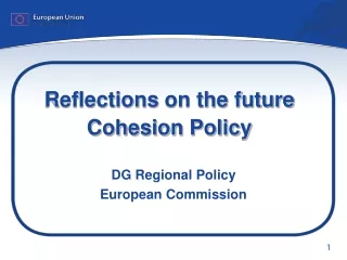Reflections on the future Cohesion Policy