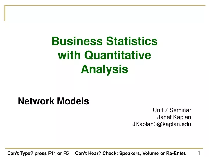 business statistics with quantitative analysis