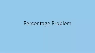Percentage Problem