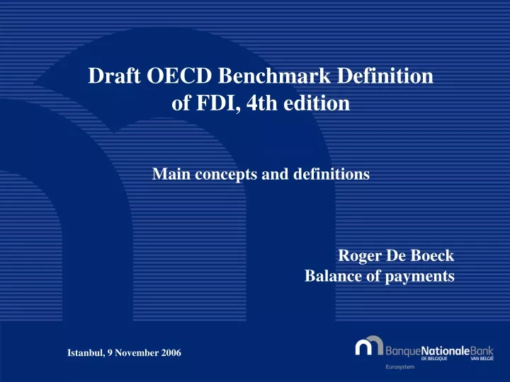 draft oecd benchmark definition
