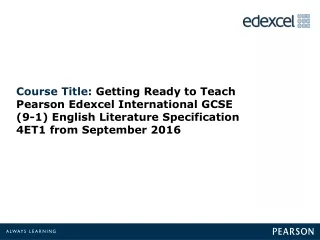 Course Title:  Getting Ready to Teach