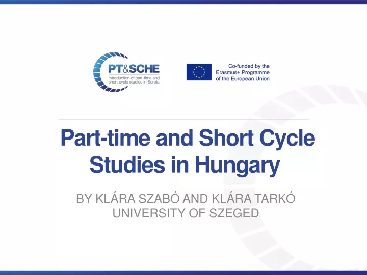 part time and short cycle studies in hungary