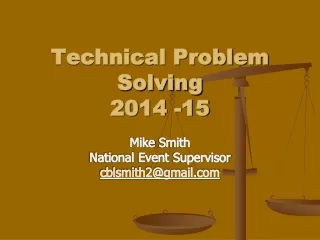 Technical Problem Solving 2014 -15